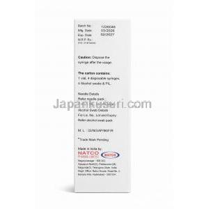 Semanat Injection, Semaglutide 4 mg 3 mL (1 mg), Multiple Dose vial (Once weekly), Natco Pharma, Box information, Mfg date, Exp date