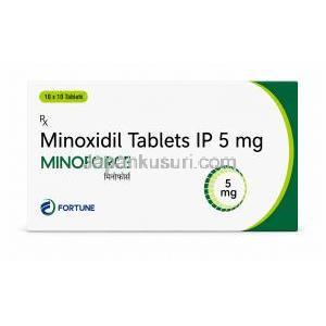 ミノフォース, ミノキシジル 5 mg, 箱表面