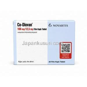 コディオバン, バルサルタン 160mg / ヒドロクロロチアジド12.5mg, 箱正面