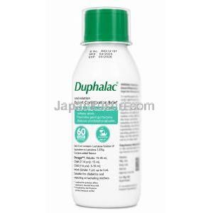デュファラック 内服液 レモン味, 3.335 gm/5 ml  内服液 (レモン味) 150 mL, 製造元：Abbott, ボトル情報, 用量