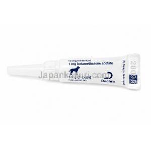 オスルニア 犬用点耳用ジェル, テルビナフィン 10 mg/ フロルフェニコール 10 mg/ 酢酸ベタメタゾン 1mg, チューブ裏面