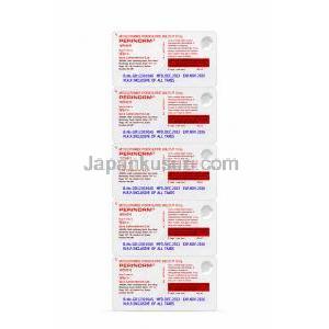 ペリノーム, メトクロプラミド 10 mg, 製造元: Ipca Laboratories, 錠剤PTPシート裏面