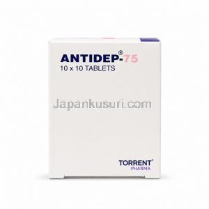 アンチデップ, イミプラミン塩酸塩 75mg, 製造元: Torrent Pharma, 箱側面