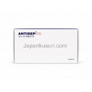 アンチデップ, イミプラミン塩酸塩 75mg, 製造元: Torrent Pharma, 箱