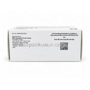フェソビッグ 4, フェソテロジンフマル酸塩 4 mg, 製造元：MSN Laboratories, 箱情報, 製造元