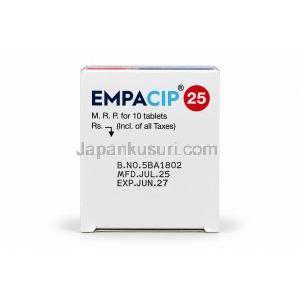 エンパシップ 25, エンパグリフロジン 25 mg, 製造元: Cipla, ロット・製造日・使用期限