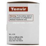 テノホビルジソプロキシルフマル酸 （ビリアード ジェネリック）, テンビル Tenvir 300mg 錠 (Cipla) 