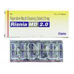 リスニア MD Risnia MD, リスパダール ジェネリック, リスペリドン 2mg 錠 (Cipla)