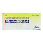 リスニア MD Risnia MD, リスパダール ジェネリック, リスペリドン 2mg 錠 (Cipla) 箱
