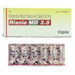 リスニア MD Risnia MD, リスパダール ジェネリック, リスペリドン 3mg 錠 (Cipla)