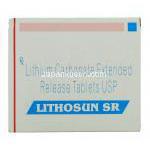 インタリス SR Inthalith SR, リーマス ジェネリック, 炭酸リチウム 400 mg 錠 (Sun Pharma) 箱