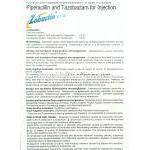 ピペラシン / タゾバクタム配合（Zobactin） ゾバクチン Zobactin 注射バイアル (GSK) 情報シート1