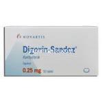 ジゴシン Digoxin, ジゴキシン0.25mg(250mcg)錠 (Novartis) 箱