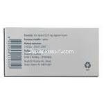 ジゴシン Digoxin, ジゴキシン0.25mg(250mcg)錠 (Novartis) 箱裏面