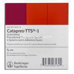 カタプレス Catapres-TTS, クロニジン 0.1 mg パッチ (Boehringer Ingelheim) 箱