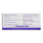 カラプチン Calaptin, ベラパミル 40mg 錠 （Piramal） 箱裏面