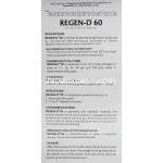 リゲン-D 60 Regen-D 60, 遺伝子組換ヒト上皮性成長因子 60mcg x 15gm ジェル （Bharat Biotech） 情報シート1