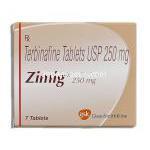 ジミグ Zimig, テルビナフィン塩酸塩 250mg 錠 (GSK) 箱