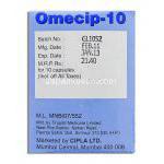 オメシップ Omecip, オメプラゾール , 10mg カプセル (Cipla) 製造者情報