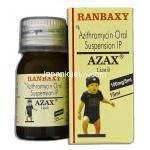 アザックス Azax Liquid, ジスロマックス ジェネリック, アジスロマイシン 15ml 100mg/5ml 内服液 (Ranbaxy)