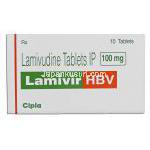 ラミブジン(エピビル/ ゼフィックスジェネリック), Lamivir HBV, 100mg 錠 (Cipla) 箱