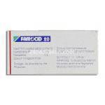 ファモシッド20 Famocid 20, ガスター ジェネリック, Famocid 20, ファモチジン 20mg 錠 (Sun Pharma) 箱裏面