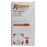 ケプラ Keppra, レベチラセタム 100mg/1ml x 300ml 内服液 箱