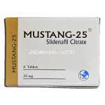 ムスタン-25 Mustang-25, シルデナフィル, 25mg, 錠 箱