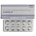 オルメサバ40 Olmesava 40, オルメテック ジェネリック , オルメサルタンメドキソミル, 40mg, 錠