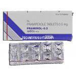 プラミロール0.5 Pramirol-0.5, ビ・シフロール ジェネリック, プラミペキソール, 0.5 mg, 錠