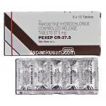ペゼップCR-375 Pexep CR-37.5, パキシル CR ジェネリック, パロキセチン CR, 37.5 mg, 錠