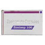 ゾニセップ100 Zonisep 100, エクセグラン ジェネリック, ゾニミド, 100mg, カプセル 箱