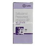 アスコエアー, サルブタモール 100mcg インヘラー200md, 製造元: Glenmark, 箱表面