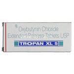 トロパンXL5 Tropan XL 5, ポラキス ジェネリック, オキシブチニンXL, 5mg, 錠 箱