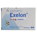 エクセロン Exelon, リバスチグミン水素酒石酸塩 3mg, カプセル 箱