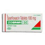 ゾスパー Zospar, スパラ ジェネリック, スパルフロキサシン 100mg 錠 (FDC) 箱