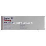 アンジコールSR Angicor SR, アイトロール ジェネリック, 硝酸イソソルビド, 60mg, 錠 箱側面