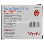 フォルビテ Folvite, 葉酸, 5mg, 錠 箱裏面