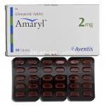 アマリル 2mg Amaryl 2mg, グリメピリド, 2mg, 錠