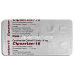 シプサルタン-16 Cipsartan-16, アタカンド ジェネリック, カンデサルタン, 16mg, 錠 包装裏面