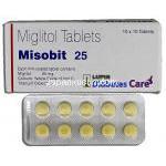 ミソビット25 Misobit 25, セイブル ジェネリック, ミグリトール 25mg, 錠