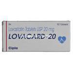 ロバカード Lovacard, メバコール ジェネリック, ロバスタチン, 20mg, 錠 箱