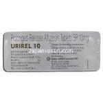 ユリレル10 Urirel 10, ウロザトラル ジェネリック, アルフゾシン, 10mg, 持効性放出 錠 包装裏面