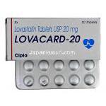 ロバカード Lovacard, メバコール ジェネリック, ロバスタチン, 20mg, 錠