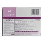 コンフォーティス Comfortis, スピノサド, 140mg, チュアブル錠, 2.3 - 4.5 kg 犬用 箱裏面