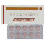 ジェネリック・アビリファイ, アリピプラゾール 20MG錠 , Arpizol, (Sun pharma)