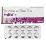 モフィレット Mofilet, セルセプト ジェネリック, ミコフェノール酸 250mg (Emcure)