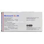 メトカードXL25 Metocard XL 25,  Toprol XL, セロケン/ロプレソール ジェネリック, 25mg, 錠 箱裏面