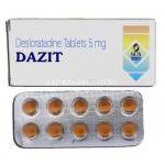 ダジット Dazit, クラリネックス ジェネリック, デスロラタジン 5mg, 錠