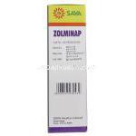 ゾルミナップ Zolminap, ゾーミッグ ジェネリック, ゾルミトリプタン 5mg, 2ml 鼻スプレー, 箱記載情報